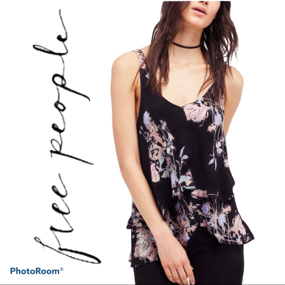Free People - Intimately Free | S | On The Top Floral Sleeveless Tank Blouse